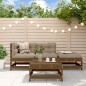 vidaXL Juego de muebles jardín 4 pzas madera maciza pino marrón miel vidaXL Juego de muebles jardín 4 pzas madera maciza pino marrón miel