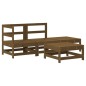 vidaXL Juego de muebles jardín 4 pzas madera maciza pino marrón miel vidaXL Juego de muebles jardín 4 pzas madera maciza pino marrón miel