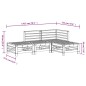vidaXL Juego de muebles jardín 4 pzas madera maciza pino marrón miel vidaXL Juego de muebles jardín 4 pzas madera maciza pino marrón miel
