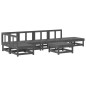 vidaXL Juego de muebles de jardín 7 piezas madera maciza de pino gris vidaXL Juego de muebles de jardín 7 piezas madera maciza de pino gris