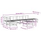 vidaXL Juego de muebles de jardín 7 piezas madera maciza de pino negro vidaXL Juego de muebles de jardín 7 piezas madera maciza de pino negro