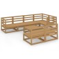 vidaXL Muebles de jardín 8 piezas marrón miel madera maciza de pino vidaXL Muebles de jardín 8 piezas marrón miel madera maciza de pino