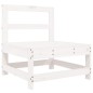 vidaXL Juego de sofás de jardín 5 piezas madera maciza de pino blanco vidaXL Juego de sofás de jardín 5 piezas madera maciza de pino blanco