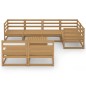 vidaXL Muebles de jardín 8 piezas marrón miel madera maciza de pino vidaXL Muebles de jardín 8 piezas marrón miel madera maciza de pino