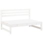 vidaXL Juego de sofás de jardín 5 piezas madera maciza de pino blanco vidaXL Juego de sofás de jardín 5 piezas madera maciza de pino blanco