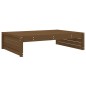 vidaXL Juego de muebles jardín 2 pzas madera maciza pino marrón miel vidaXL Juego de muebles jardín 2 pzas madera maciza pino marrón miel