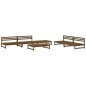 vidaXL Juego muebles de jardín 6 piezas madera maciza pino marrón miel vidaXL Juego muebles de jardín 6 piezas madera maciza pino marrón miel