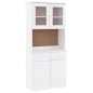 vidaXL Aparador alto ALTA madera maciza de pino blanco 77x35x165 cm vidaXL Aparador alto ALTA madera maciza de pino blanco 77x35x165 cm