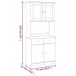 vidaXL Aparador alto ALTA madera maciza de pino blanco 77x35x165 cm vidaXL Aparador alto ALTA madera maciza de pino blanco 77x35x165 cm
