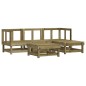 vidaXL Juego de sofás de jardín 5 piezas madera de pino impregnada vidaXL Juego de sofás de jardín 5 piezas madera de pino impregnada