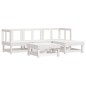 vidaXL Juego de sofás de jardín 5 piezas madera maciza de pino blanco vidaXL Juego de sofás de jardín 5 piezas madera maciza de pino blanco