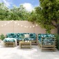 vidaXL Juego de muebles de jardín 7 pzas madera de pino impregnada vidaXL Juego de muebles de jardín 7 pzas madera de pino impregnada
