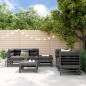 vidaXL Mesa y taburetes altos jardín 6 pzas madera maciza de pino gris vidaXL Mesa y taburetes altos jardín 6 pzas madera maciza de pino gris