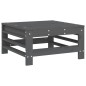 vidaXL Mesa y taburetes altos jardín 6 pzas madera maciza de pino gris vidaXL Mesa y taburetes altos jardín 6 pzas madera maciza de pino gris