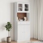 vidaXL Aparador alto ALTA madera maciza de pino blanco 77x35x188 cm vidaXL Aparador alto ALTA madera maciza de pino blanco 77x35x188 cm