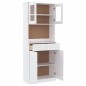 vidaXL Aparador alto ALTA madera maciza de pino blanco 77x35x188 cm vidaXL Aparador alto ALTA madera maciza de pino blanco 77x35x188 cm