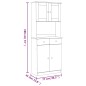 vidaXL Aparador alto ALTA madera maciza de pino blanco 77x35x188 cm vidaXL Aparador alto ALTA madera maciza de pino blanco 77x35x188 cm