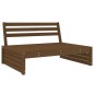 vidaXL Juego de sofás de jardín 5 pzas madera maciza pino marrón miel vidaXL Juego de sofás de jardín 5 pzas madera maciza pino marrón miel