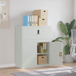 vidaXL Armario archivador de acero gris claro 90x40x110 cm