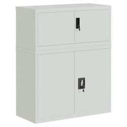 vidaXL Armario archivador de acero gris claro 90x40x110 cm