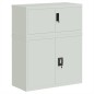 vidaXL Armario archivador de acero gris claro 90x40x110 cm