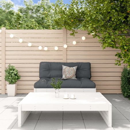 vidaXL Juego de muebles de jardín 2 piezas madera maciza pino blanco