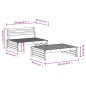 vidaXL Juego de muebles de jardín 2 piezas madera maciza pino blanco vidaXL Juego de muebles de jardín 2 piezas madera maciza pino blanco