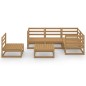 vidaXL Muebles de jardín 6 piezas marrón miel madera maciza de pino vidaXL Muebles de jardín 6 piezas marrón miel madera maciza de pino
