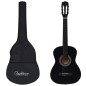 vidaXL Guitarra clásica para principiantes con funda negro 3/4 36" vidaXL Guitarra clásica para principiantes con funda negro 3/4 36"