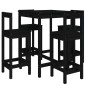 vidaXL Set de mesa y taburetes altos jardín 5 piezas madera pino negro vidaXL Set de mesa y taburetes altos jardín 5 piezas madera pino negro