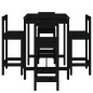 vidaXL Set de mesa y taburetes altos jardín 5 piezas madera pino negro vidaXL Set de mesa y taburetes altos jardín 5 piezas madera pino negro