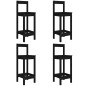 vidaXL Set de mesa y taburetes altos jardín 5 piezas madera pino negro vidaXL Set de mesa y taburetes altos jardín 5 piezas madera pino negro