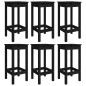 vidaXL Set de mesa y taburetes altos jardín 7 piezas madera pino negro