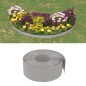 vidaXL Borduras de jardín 2 uds polietileno gris 10 m 20 cm