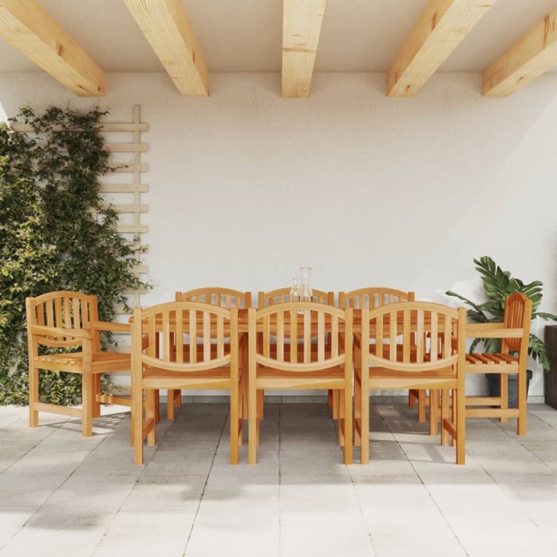 vidaXL Sillas de jardín 8 uds madera maciza de teca 58x59x88 cm vidaXL Sillas de jardín 8 uds madera maciza de teca 58x59x88 cm