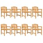 vidaXL Sillas de jardín 8 uds madera maciza de teca 58x59x88 cm vidaXL Sillas de jardín 8 uds madera maciza de teca 58x59x88 cm