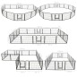 vidaXL Corral para perros 16 paneles de acero 60x80 cm negro 