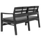 vidaXL Juego de muebles de jardín 4 piezas plástico gris antracita vidaXL Juego de muebles de jardín 4 piezas plástico gris antracita