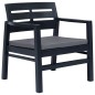 vidaXL Juego de muebles de jardín 4 piezas plástico gris antracita vidaXL Juego de muebles de jardín 4 piezas plástico gris antracita