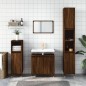 vidaXL Set de muebles de baño 3 pzas madera contrachapada roble marrón vidaXL Set de muebles de baño 3 pzas madera contrachapada roble marrón