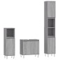 vidaXL Set de muebles de baño 3 pzas madera contrachapada gris sonoma vidaXL Set de muebles de baño 3 pzas madera contrachapada gris sonoma