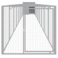 vidaXL Caseta perro corral acero galvanizado gris claro 110x1017x110cm vidaXL Caseta perro corral acero galvanizado gris claro 110x1017x110cm
