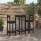 vidaXL Set de bar 3 piezas madera maciza de pino negro vidaXL Set de bar 3 piezas madera maciza de pino negro