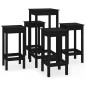 vidaXL Set de bar 5 piezas madera maciza de pino negro vidaXL Set de bar 5 piezas madera maciza de pino negro