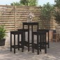vidaXL Set de bar 5 piezas madera maciza de pino negro vidaXL Set de bar 5 piezas madera maciza de pino negro