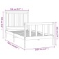 vidaXL Estructura de cama con cabecero madera de pino blanco 100x200cm vidaXL Estructura de cama con cabecero madera de pino blanco 100x200cm