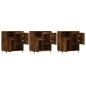 vidaXL Aparadores 3 uds madera contrachapada roble ahumado vidaXL Aparadores 3 uds madera contrachapada roble ahumado