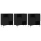 vidaXL Aparadores 3 uds madera contrachapada negro vidaXL Aparadores 3 uds madera contrachapada negro