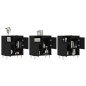 vidaXL Aparadores 3 uds madera contrachapada negro vidaXL Aparadores 3 uds madera contrachapada negro