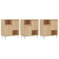 vidaXL Aparadores 3 uds madera contrachapada color roble sonoma vidaXL Aparadores 3 uds madera contrachapada color roble sonoma